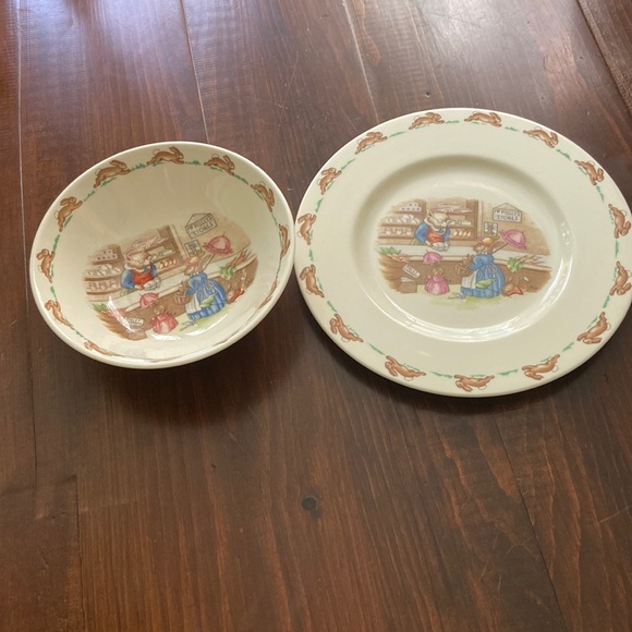 Bunnykins plate and bowl set - Picture 2 of 8
